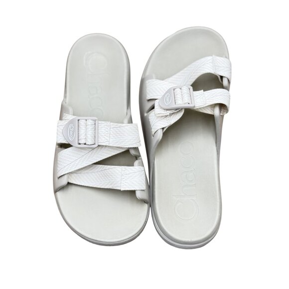 Chaco Chillos Women's Slide Size 8 Beige Sports Sandals Sparrow - Picture 4 of 9